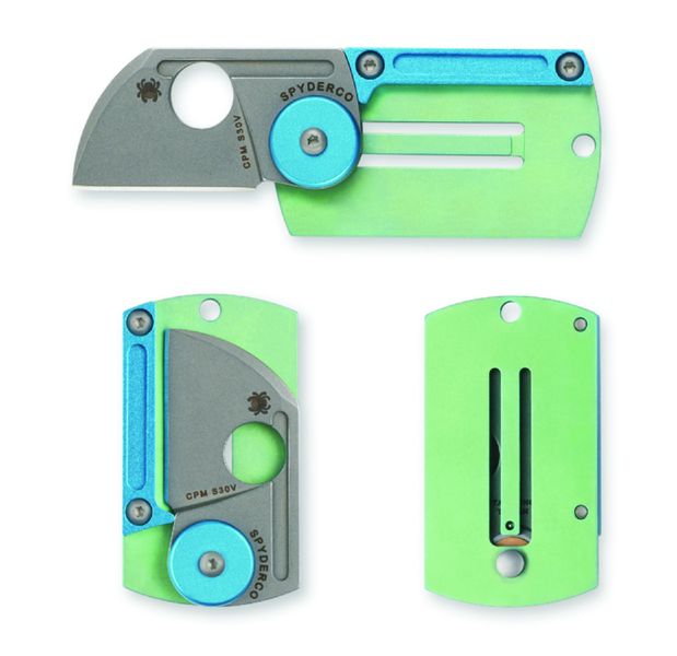 Spyderco - C188ALTIP Dogtag Folder Aluminium &amp; Titanium Plain