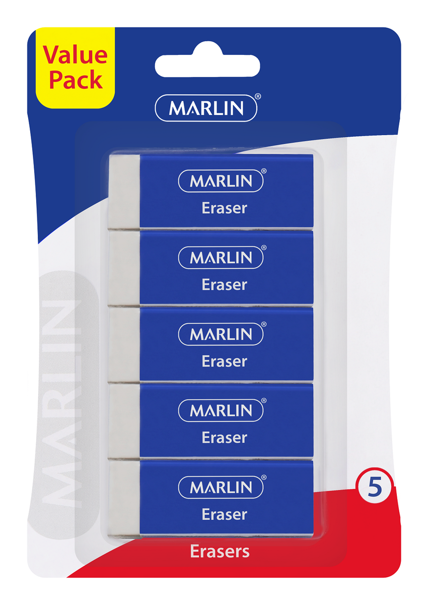 Marlin Vinyl Erasers Blister of 5 Shop Today. Get it Tomorrow