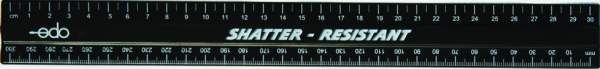 Marlin Edo 30cm Black Recycled Material Rulers (10 Pack)