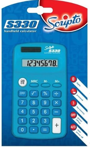 Scripto S330 Calculator - Blue