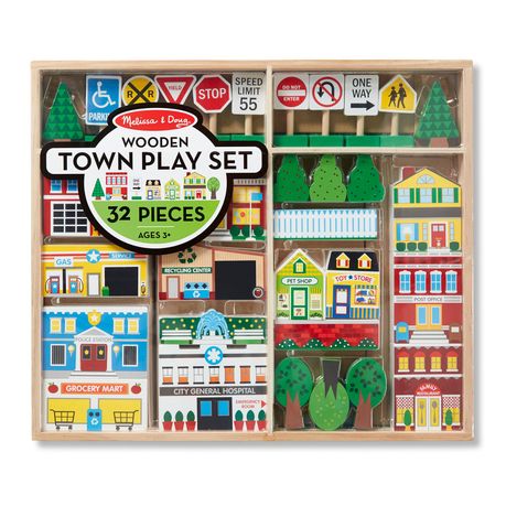 melissa and doug town play set