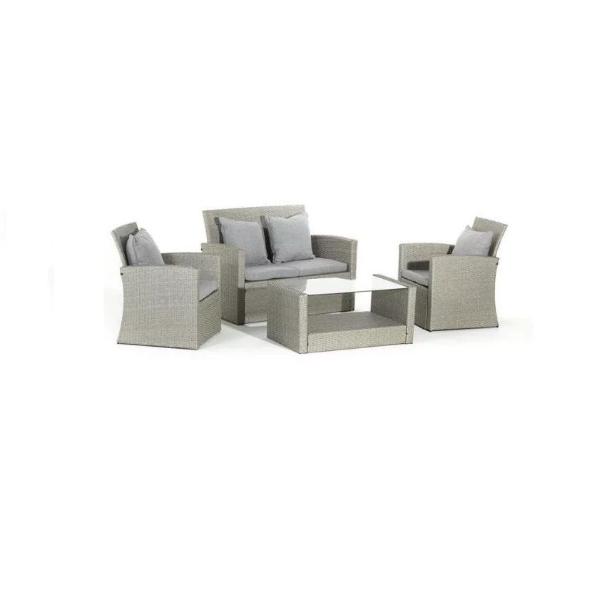 Cielo Benedict Patio Lounge Set Stone In South Cielo Benedict Patio Lounge Set Stone