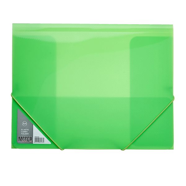 Meeco A4 Carry Folder with Elastic Closure - Green