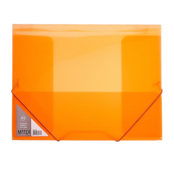 Meeco A4 Carry Folder with Elastic Closure - Orange