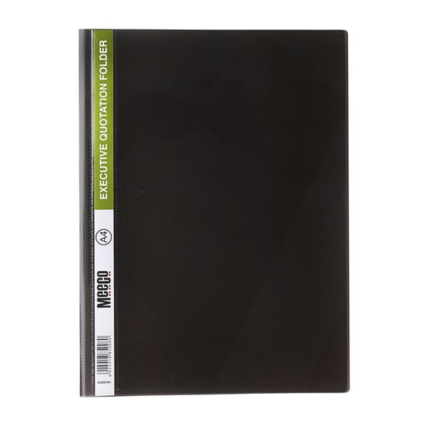 Meeco A4 Executive Quotation Folder - Black