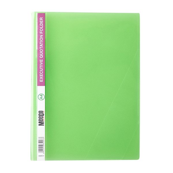 Meeco A4 Executive Quotation Folder - Green