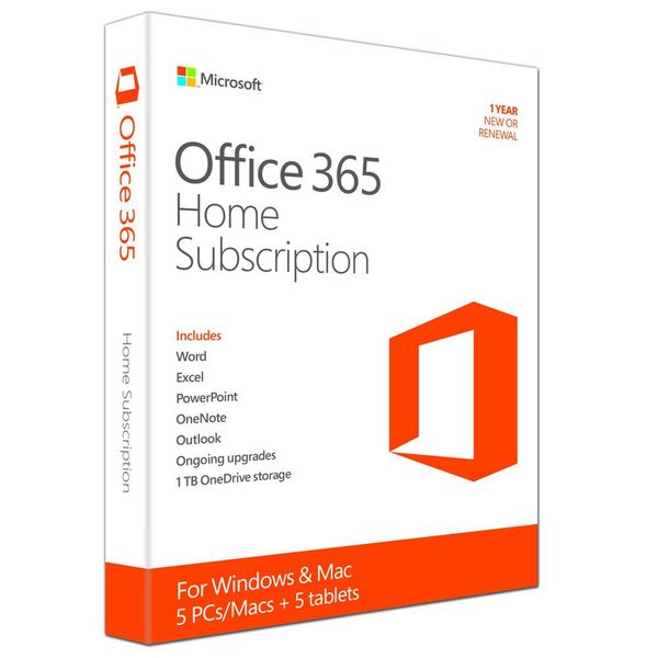Microsoft Office 365 Home 1 Year Subscription Fo image