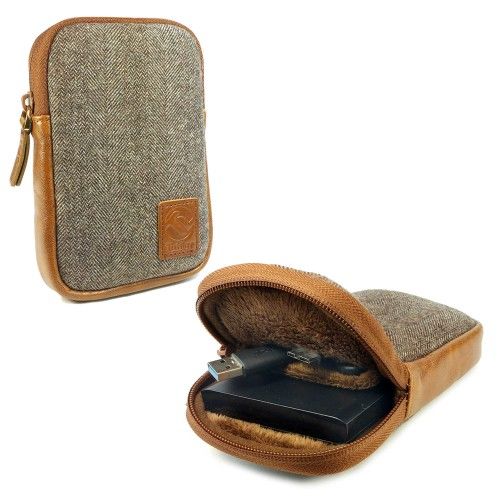 Tuff-Luv Herringbone Tweed Hard Drive Case - Tweed
