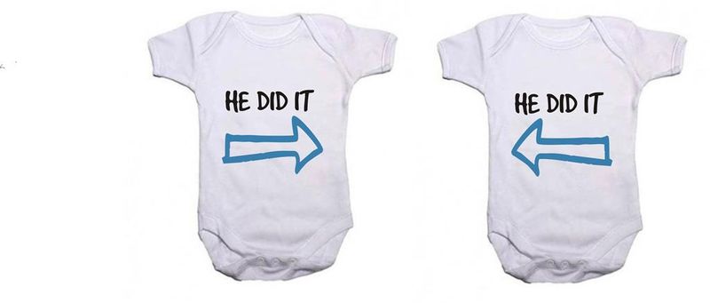 Noveltees ZA Boys He Did It Twin Pack Baby Grows