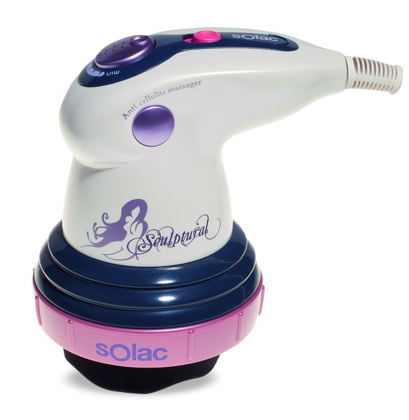 Solac Massager With Attachments Plastic White 25W "Sculptural