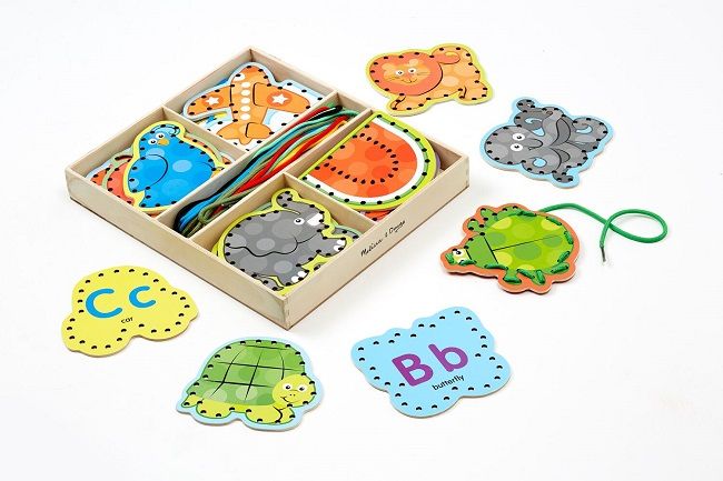 Melissa &amp; Doug Alphabet Lacing Cards