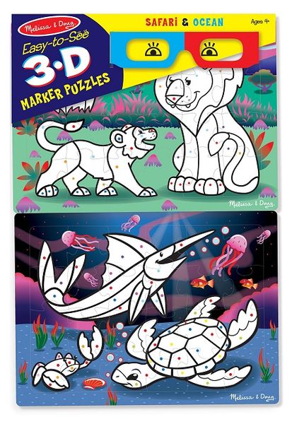 Melissa &amp; Doug 3D Colouring Puzzles - Safari, Ocean