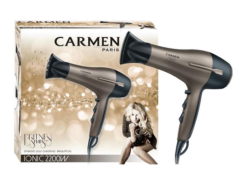 Carmen Britney Spears 2400W Ionic Hair Dryer Rose Gold