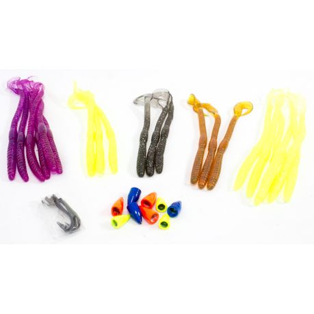 FishX 40-Piece Bass Fishing Worm, Sinkers and Hooks Kit, Shop Today. Get  it Tomorrow!