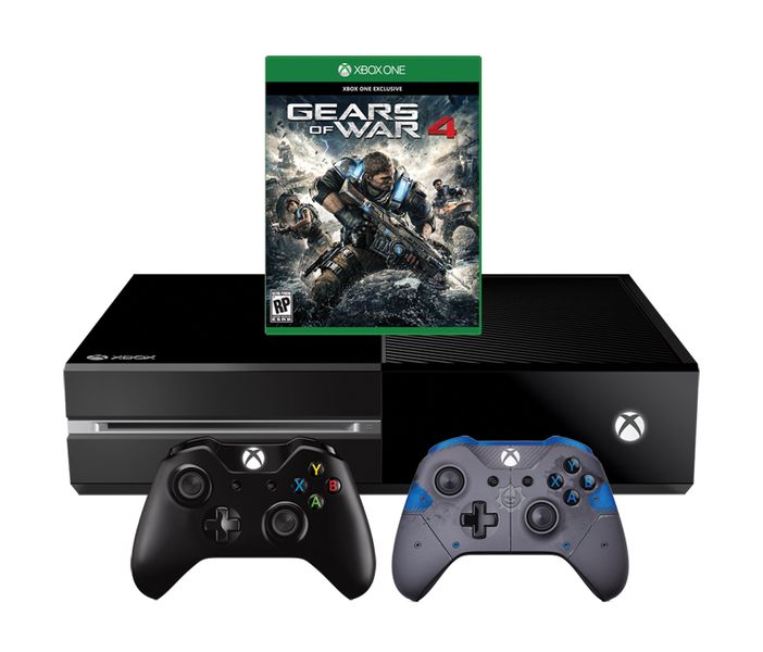 Xbox One 500GB + Gears of War 4 + GOW Blue Wireless Controller