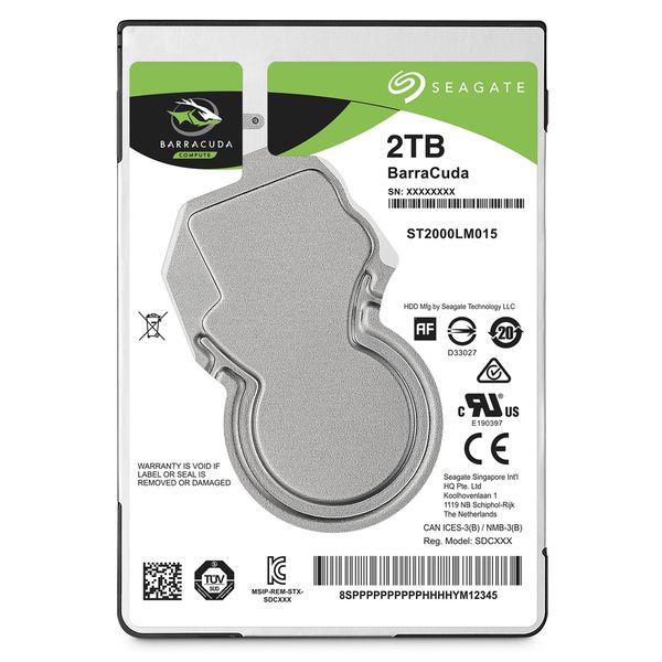 Seagate Barracuda Mobile 2TB 2.5" Internal Hard Drive for Laptop