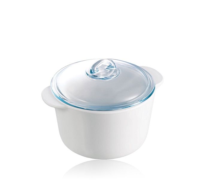 Pyrex - 21cm Flame Casserole Round - 1.1 Litre