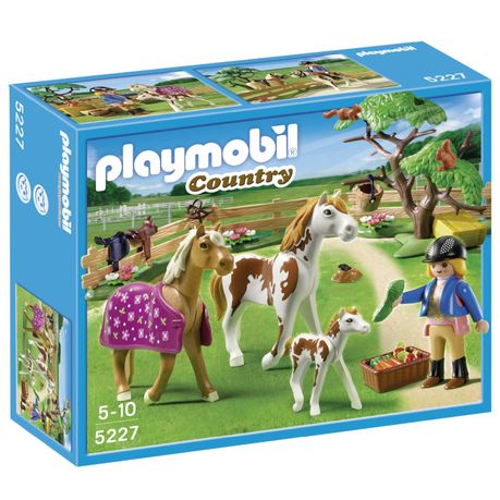 Playmobil Paddock With Horses And Foal 
