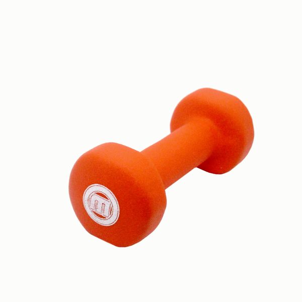 Medalist Neoprene Covered 1kg Dumbbell - Orange