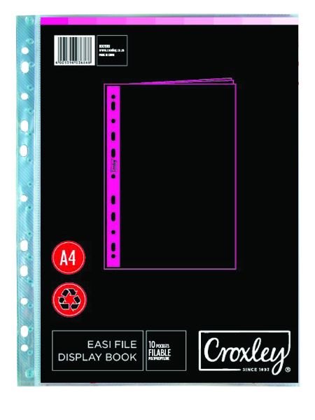 Croxley Easi File A4 Display Book - 10 Pockets