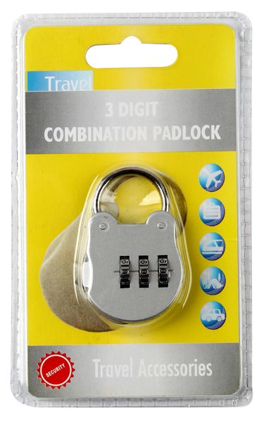 TravelQuip Combo Padlock - 3 Digit