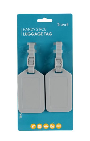 TravelQuip Luggage Tag Kit All Grey - 2 Piece