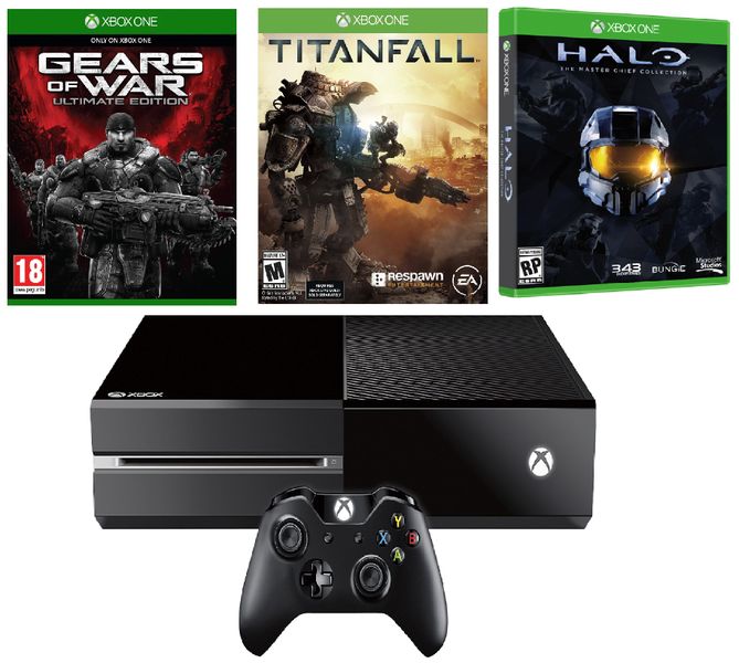 Xbox One 500GB Console + Titanfall + Gears of War Ultimate Edition + Halo Masterchief Collection (Xbox One)