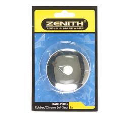 Bath-Plug Rubber/Chrome Self-Seat - 3 Pack