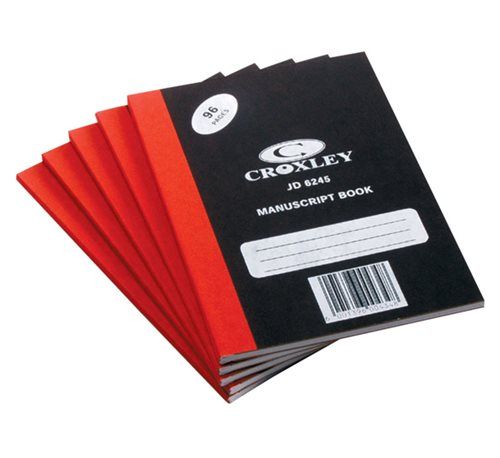 Bulk Pack 10 x Croxley Hard Cover A5 Manuscript Book 96-Page | Shop ...