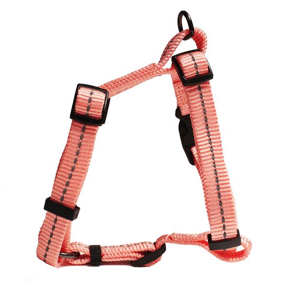 Dogs Life - Reflective Super soft Webbing H Harness - Small - Pink
