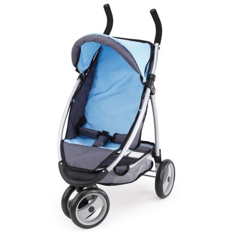 blue dolls pram