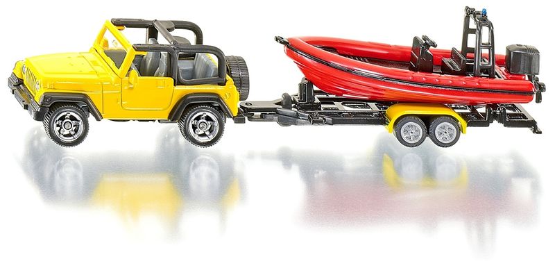 Siku Jeep with Trailer &amp; Boat