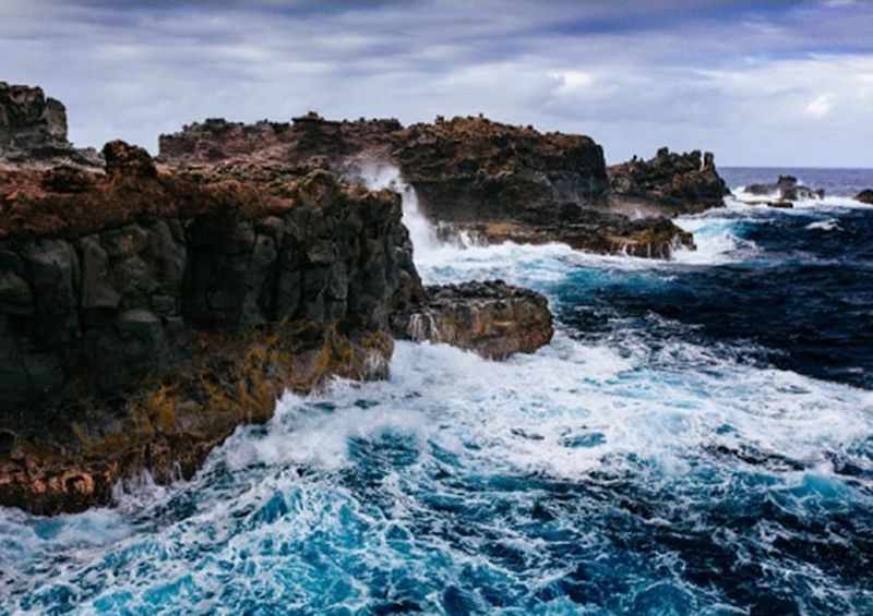 workART Curated Photographic Canvas - Rocks and Waves by Anton Repponen