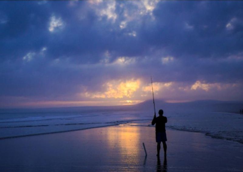 workART Curated Photographic Canvas - Night Fisherman by Brian Ericks