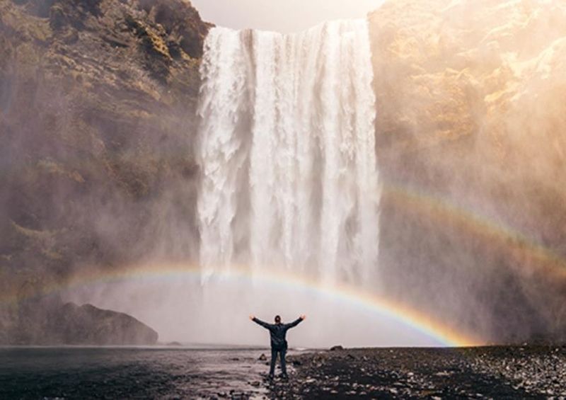 workART Curated Photographic Canvas - Iceland Waterfall by Jared Erondu