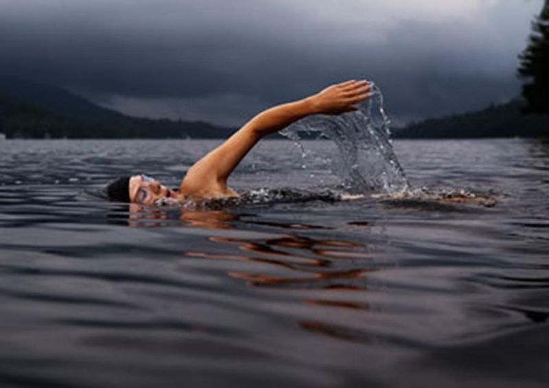 workART Curated Photographic Canvas - The Swimmer by Todd Quackenbush