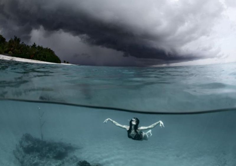 workART Curated Photographic Canvas - Om the Wings of the Storm by 1x Com