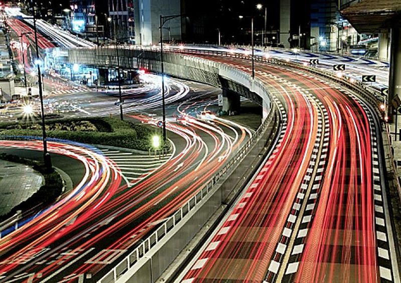 workART Curated Photographic Canvas - Chaotic Traffic by 1x Com