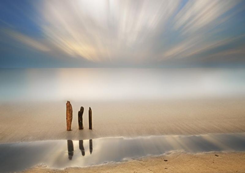 workART Curated Photographic Canvas - Speeding the Blue by Paralaxa