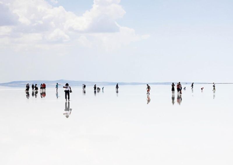 workART Curated Photographic Canvas - Salt Lake by Sedef Isik