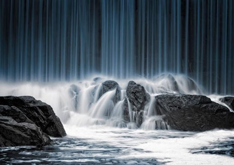 workART Curated Photographic Canvas - The Blue Curtain by Keijo Savolainen