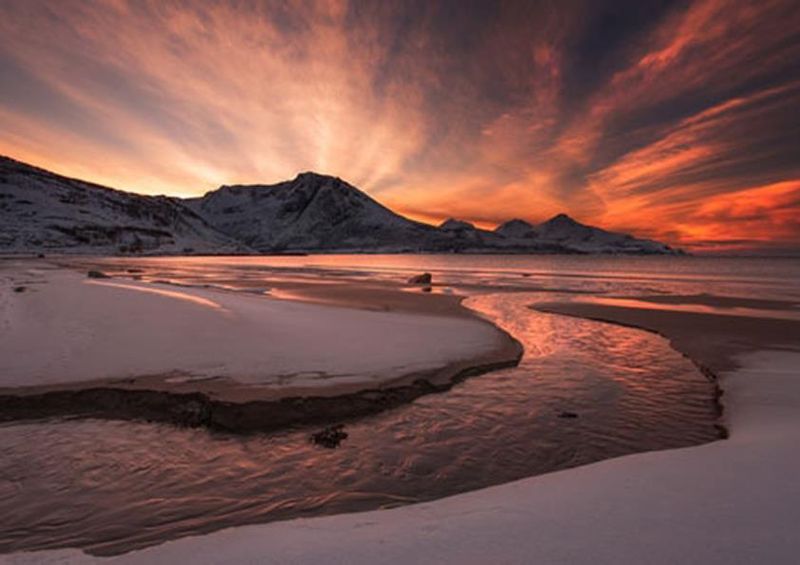 workART Curated Photographic Canvas - Golden Sunset by Jaroslav Zakravsky
