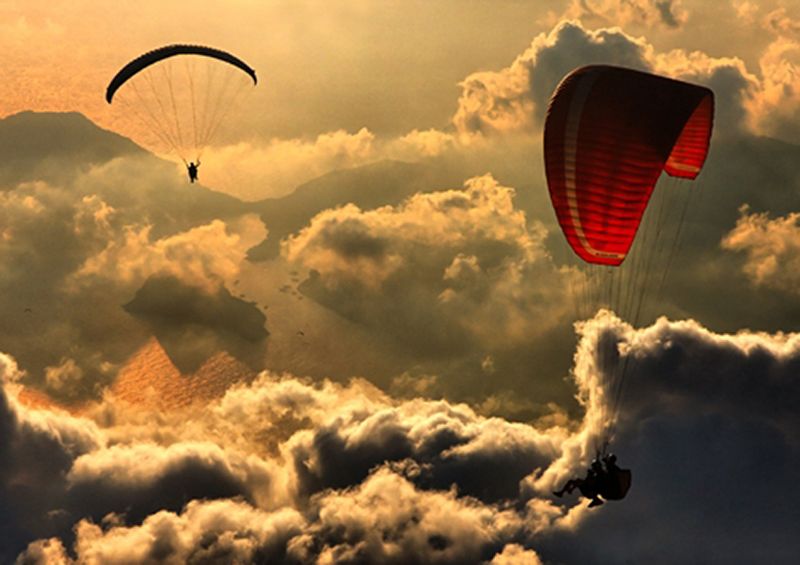 workART Curated Photographic Canvas - Paragliding 2 by Yavuz Sariyildiz