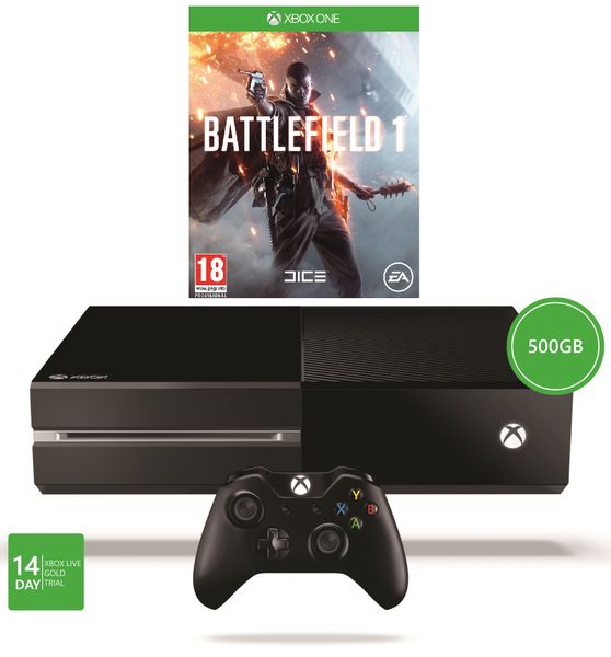 Xbox One 500GB Console + Battlefield 1 (Xbox One)