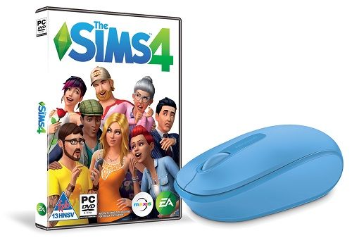 SIMS 4 + FREE Wireless Microsoft Mouse - Cyan Blue