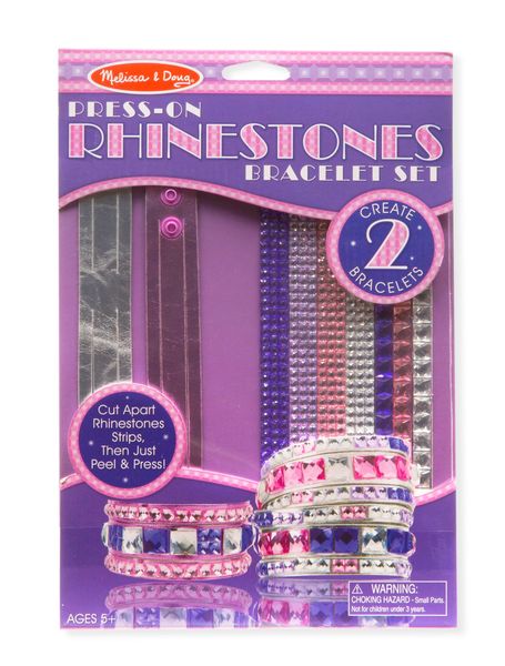 Melissa &amp; Doug Press-On Rhinestones Bracelet Set