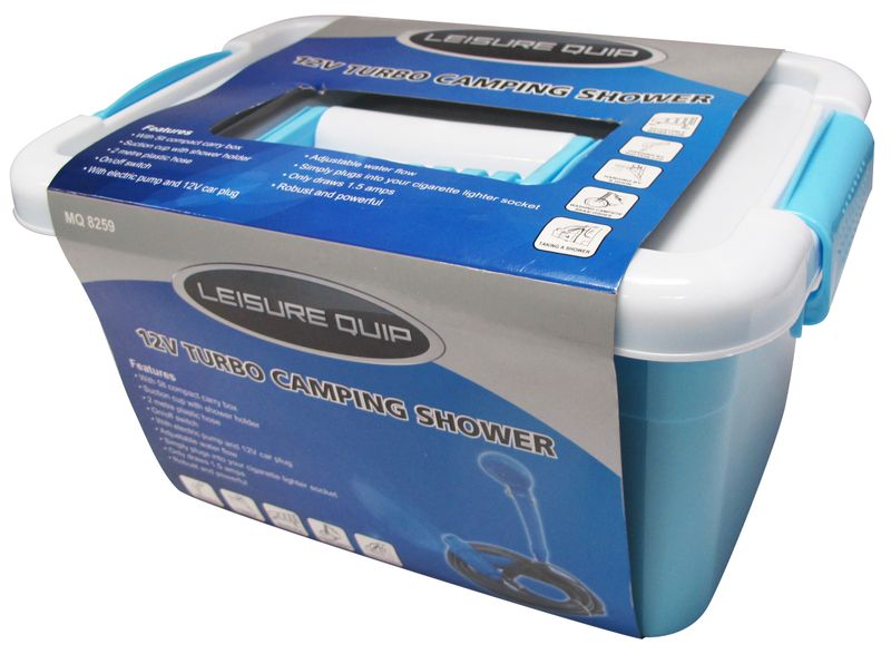 Leisure-Quip - DC Turbo Shower with Pump - 12V - Blue