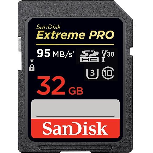 SanDisk 32GB 95MB/s Extreme Pro SD Card SDHC C10