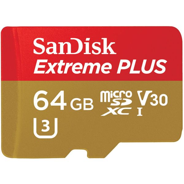 SanDisk 64GB 95 MB/s Extreme Plus Micro UHS-1 SDXC C10