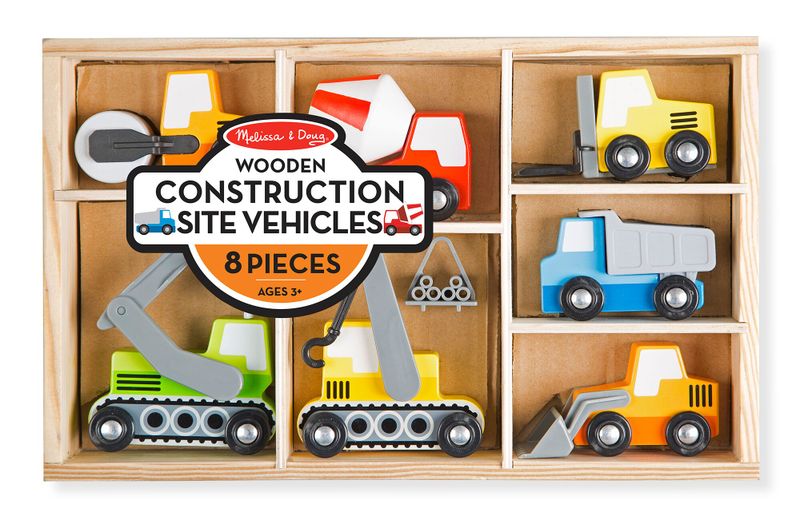 Melissa &amp; Doug Wooden Construction Site Vehicles